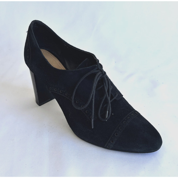 Tahari Evo Suede Upper Lace Up Oxford Style 4in Pump Heels Size 8.5 - Picture 3 of 7